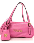 Lambskin Tag Bowling Bag Pink
