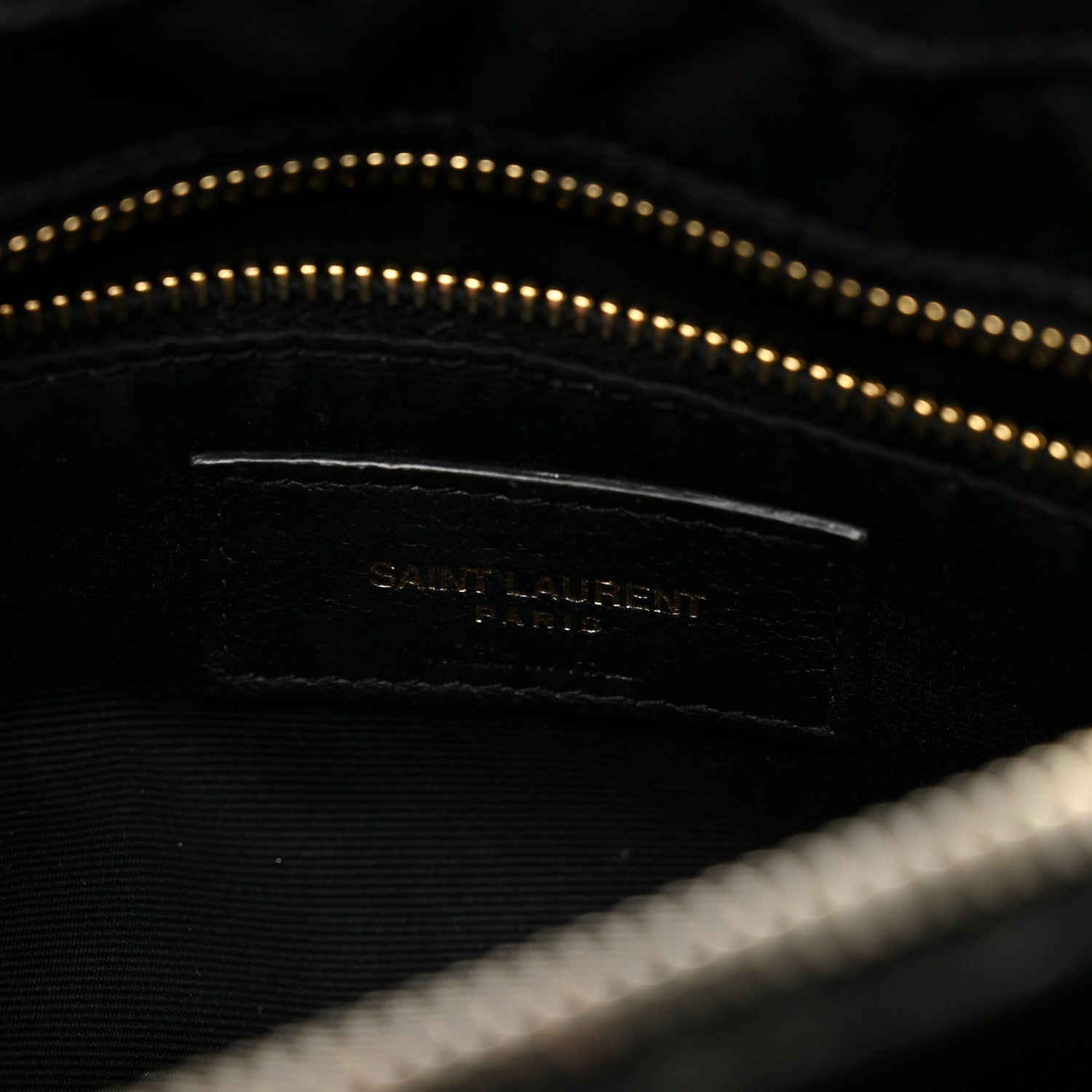 Calfskin Y Quilted Monogram Medium Loulou Chain Satchel Black