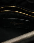 Calfskin Y Quilted Monogram Medium Loulou Chain Satchel Black