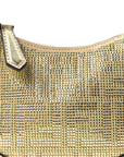 Crystal Vitello Laminato Suede FF Nano FNDIgraphy Hobo Charm Platino