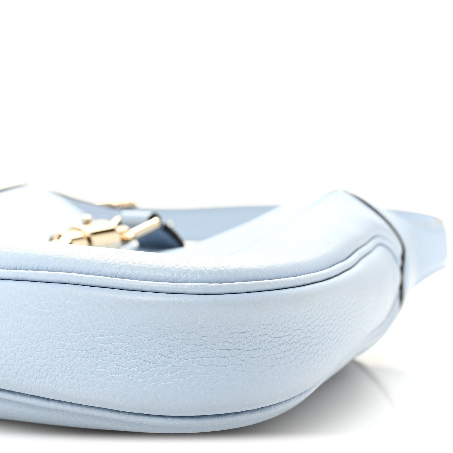 Grained Calfskin Web Medium Jackie 1961 Hobo Light Blue