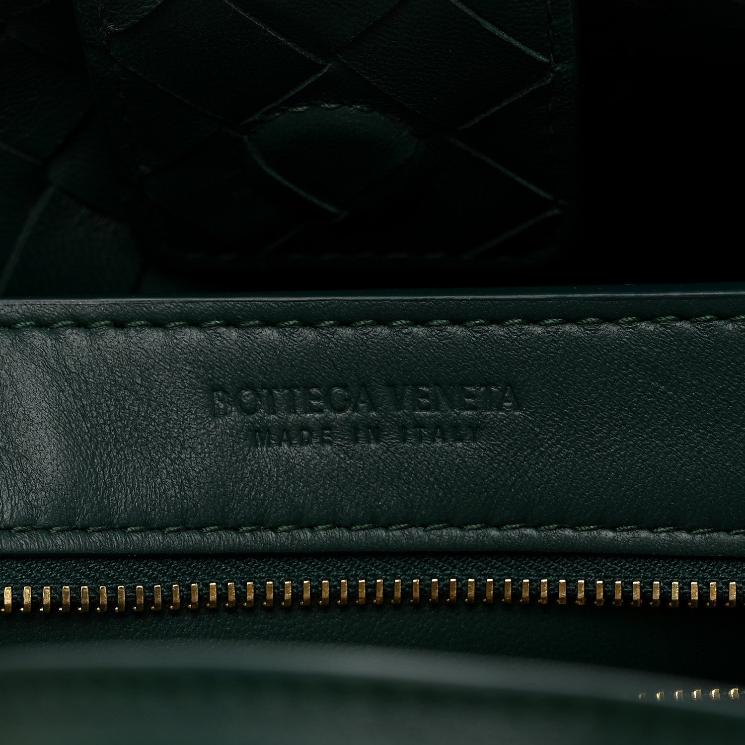 Nappa Intrecciato Small Andiamo Shoulder Bag Emerald Green