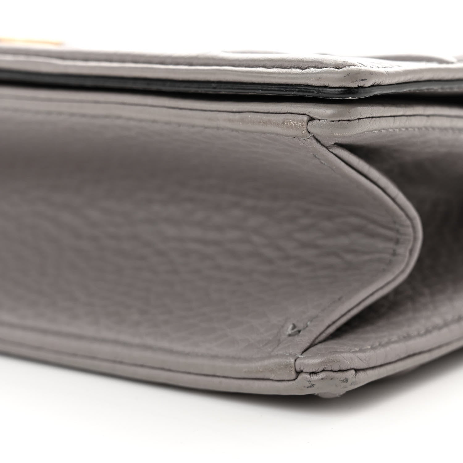 Grained Calfskin Medium D1ORama Flap Bag Gris