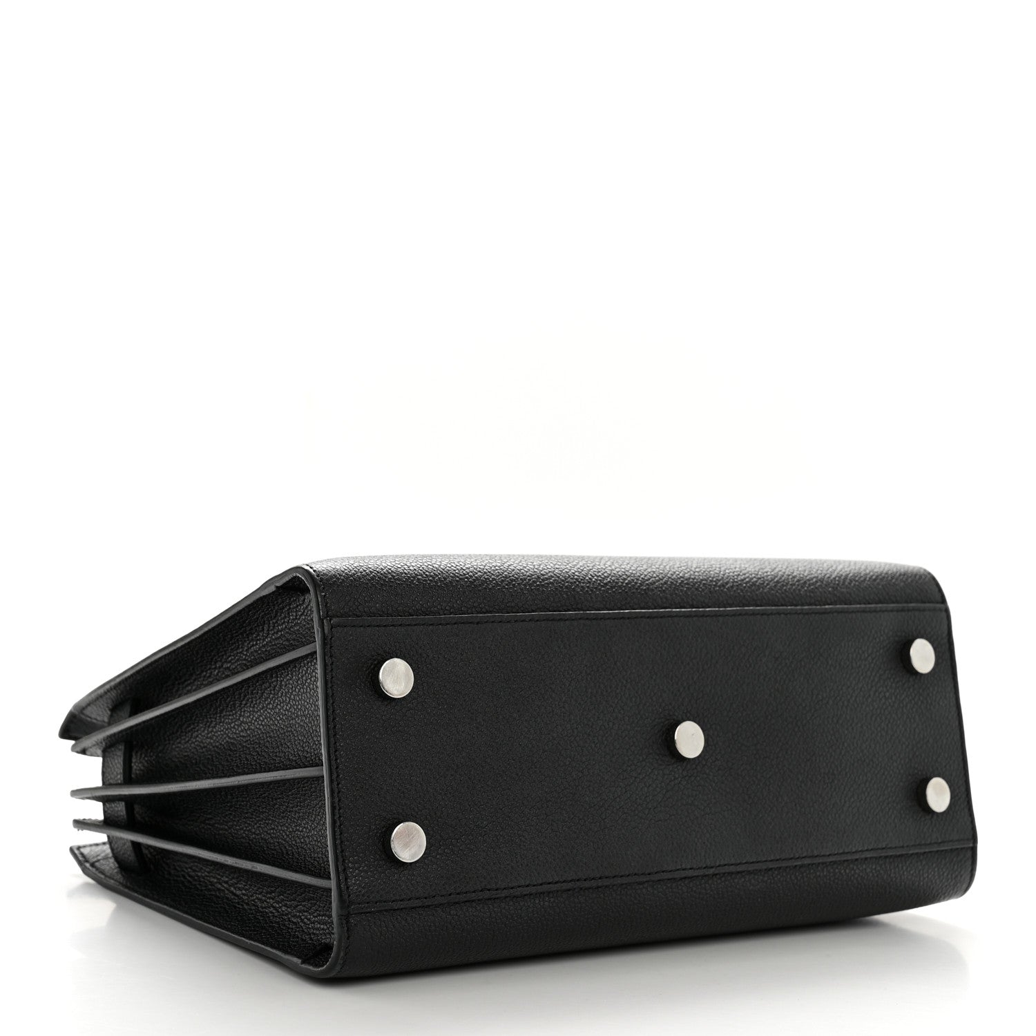 Grained Calfskin Baby Sac De Jour Black