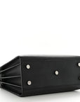 Grained Calfskin Baby Sac De Jour Black