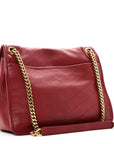 Lambskin Matelasse Monogram Medium Niki Chain Satchel Rouge Legion