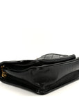 Crinkled Calfskin Matelasse Monogram Baby Niki Chain Satchel Black