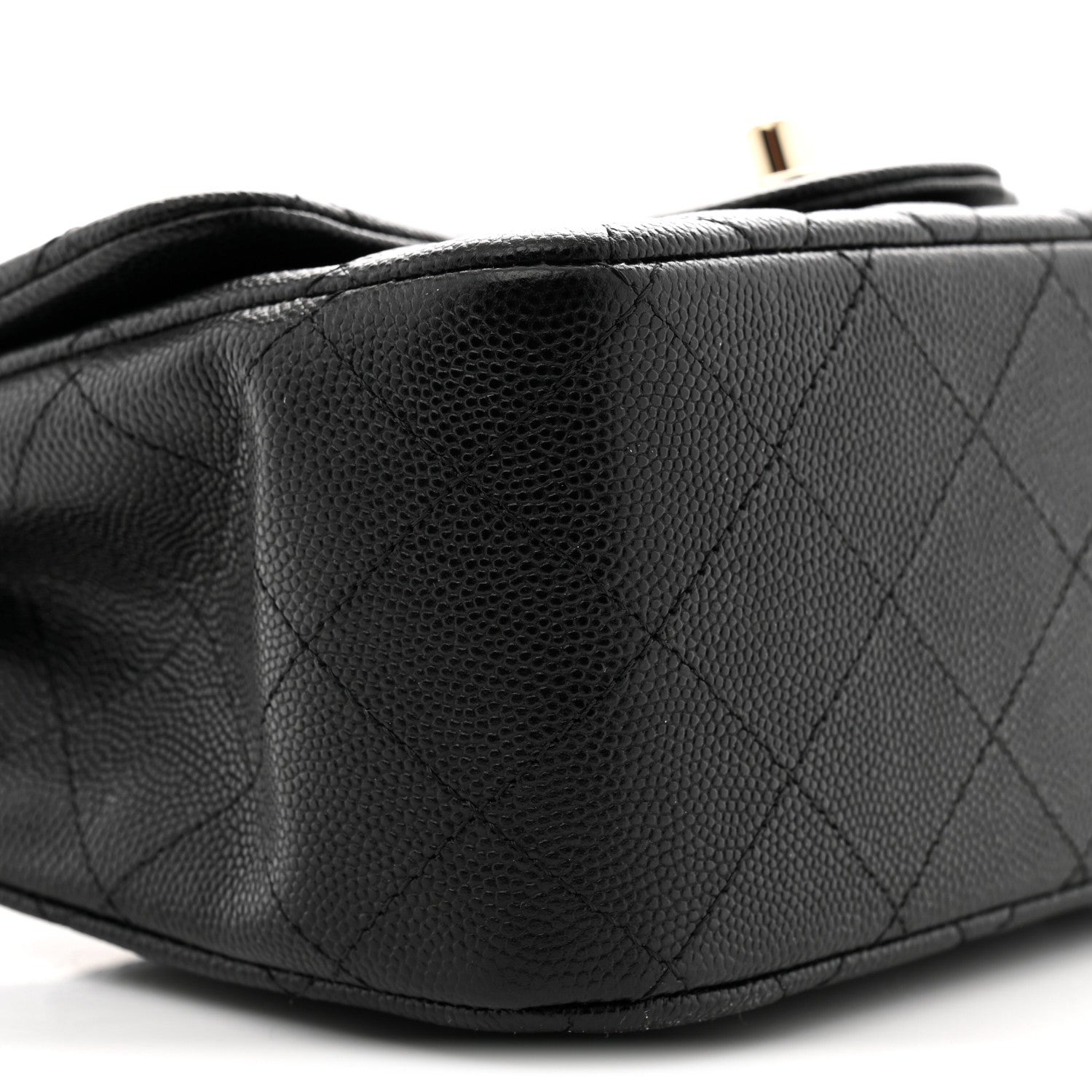 Caviar Quilted Mini Square Flap Black