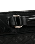 Calfskin Embossed TB Triple Stud Briefcase Black