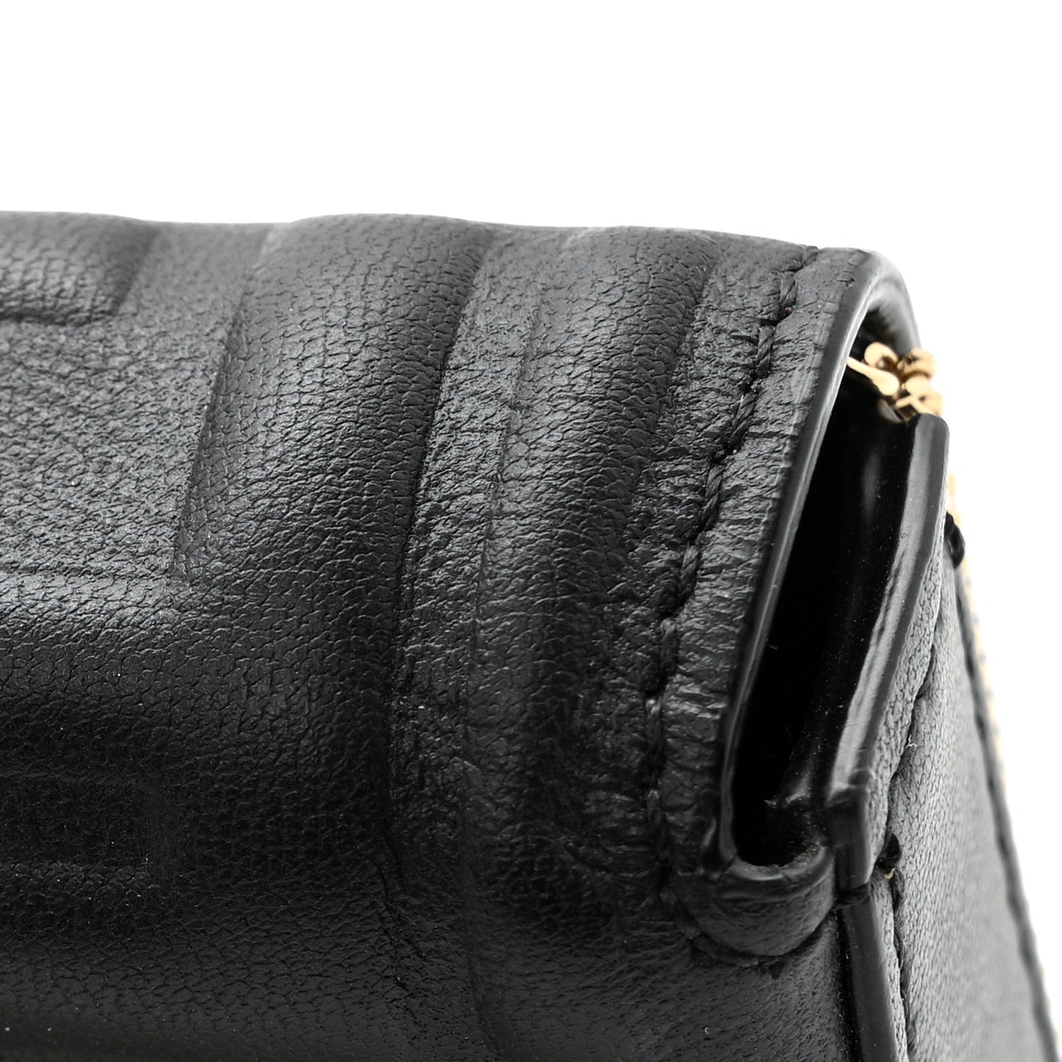Nappa Matisse FF Embossed Nano Baguette Charm Black