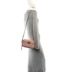Calfskin Matelasse Small GG Marmont Chain Shoulder Bag Perfect Pink