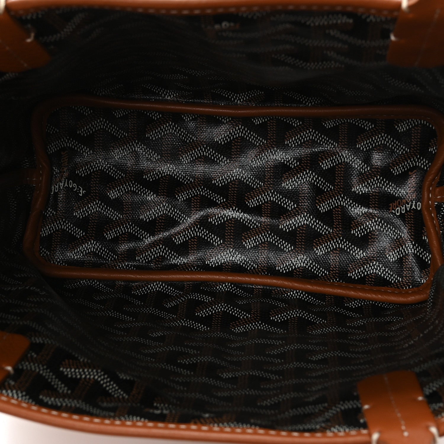 Goyardine Reversible Mini Anjou Black Gold