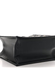 Oblique Calfskin Small Book Tote With Strap Blue Multicolor