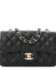 Caviar Quilted Mini Rectangular Flap Black