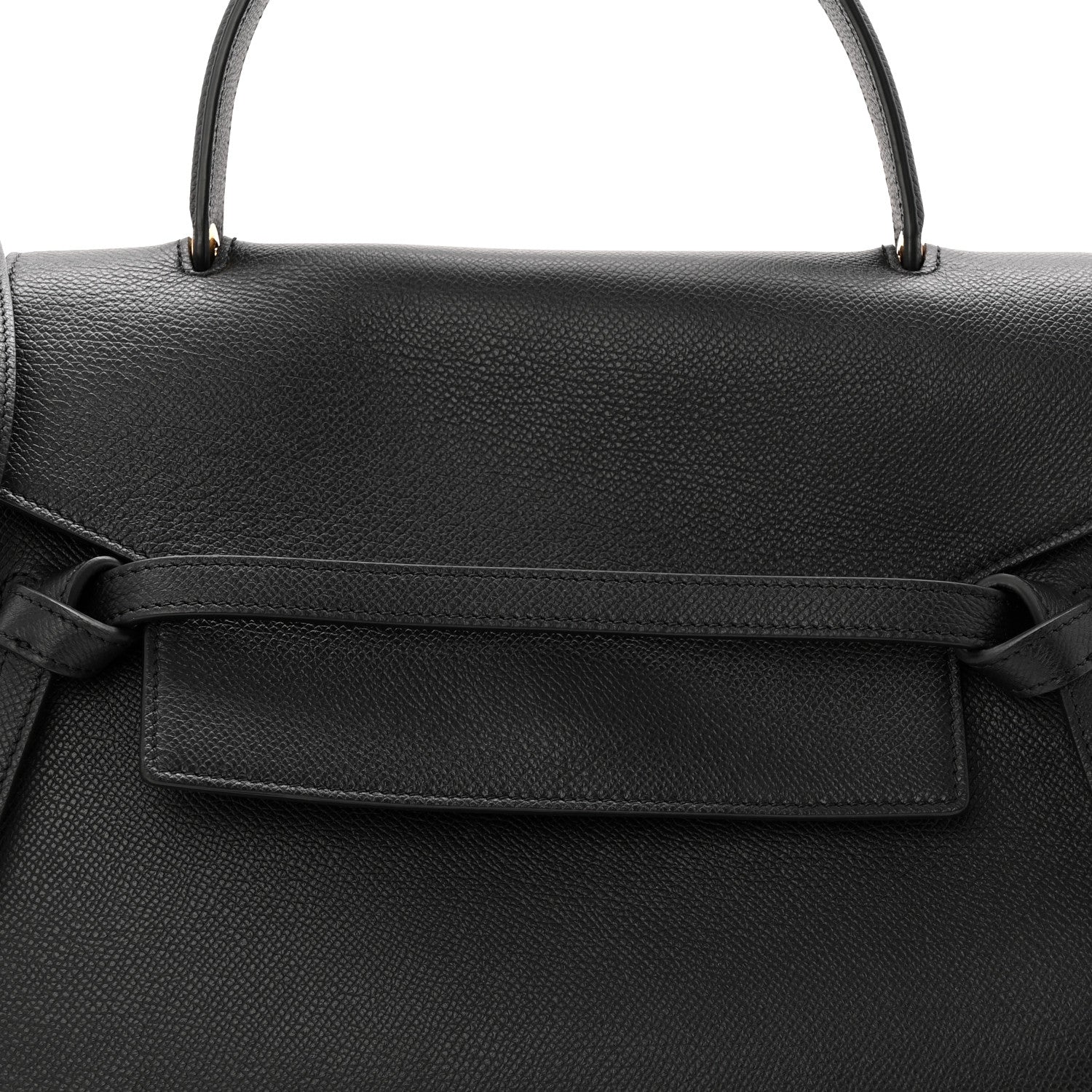 Grained Calfskin Mini Belt Bag Black