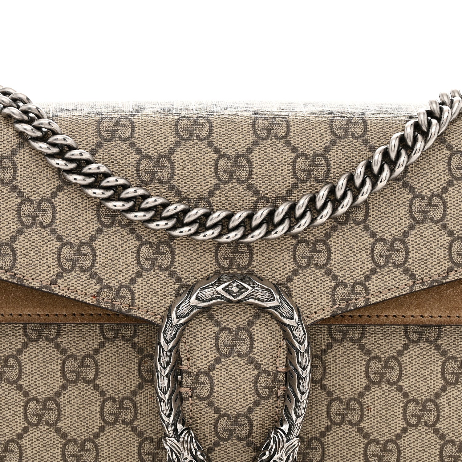 GG Supreme Monogram Small Dionysus Shoulder Bag Taupe