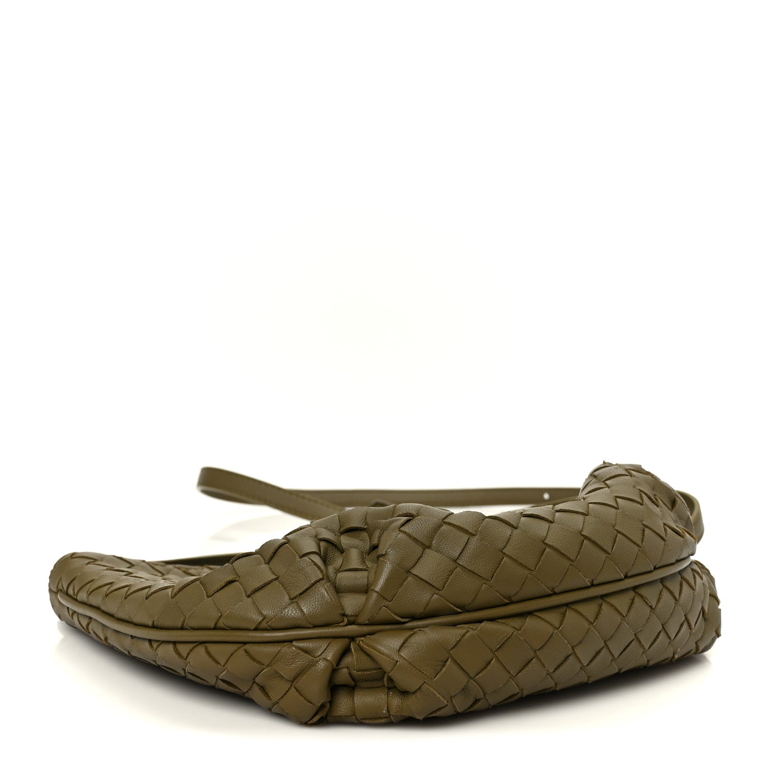 Nappa Intrecciato Crossbody Olive