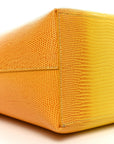 Calfskin Lizard Embossed Medium London Tote Marigold