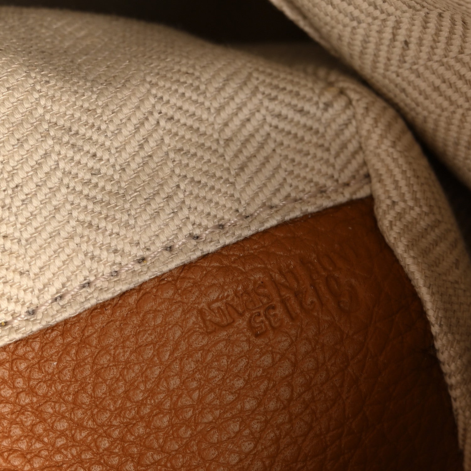 Grained Calfskin Small Puzzle Bag Tan