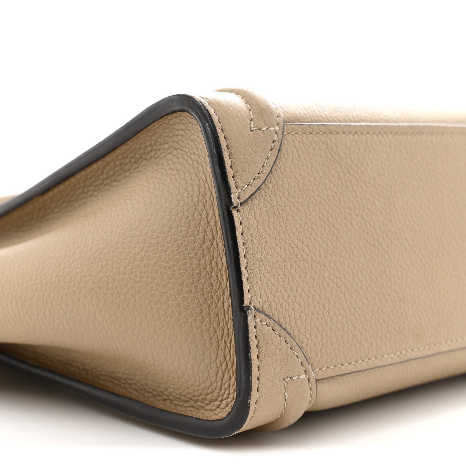 Drummed Calfskin Nano Luggage Dune