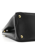 Saffiano Lux Medium Galleria Double Zip Black Black