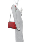 Calfskin Quilted New Medium Boy Flap Red