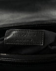 Calfskin Y Quilted Monogram Monochrome Toy Loulou Crossbody Bag Black