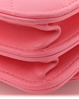 Lambskin Quilted Mini Trendy CC Wallet On Chain WOC Pink
