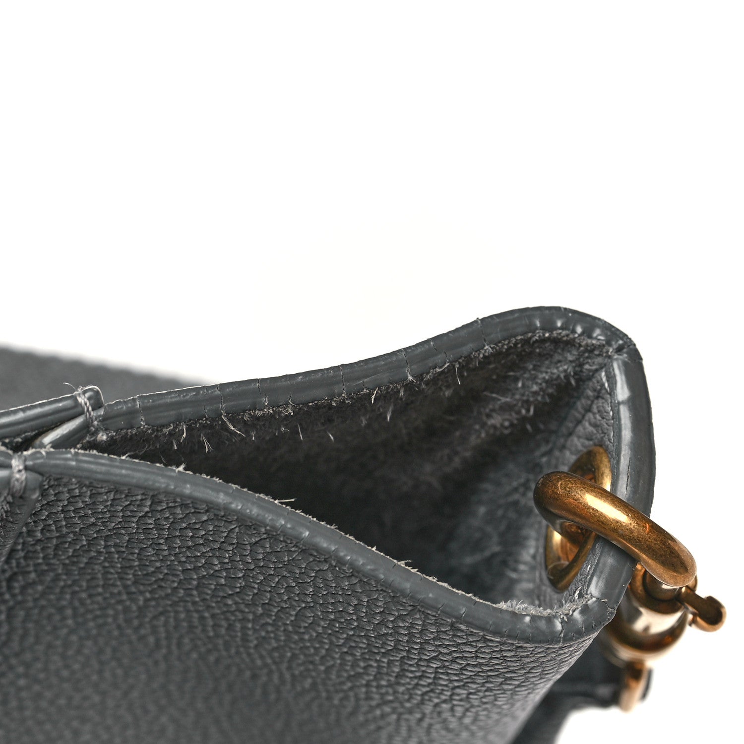 Soft Grained Calfskin Sangle Bucket Bag Grey