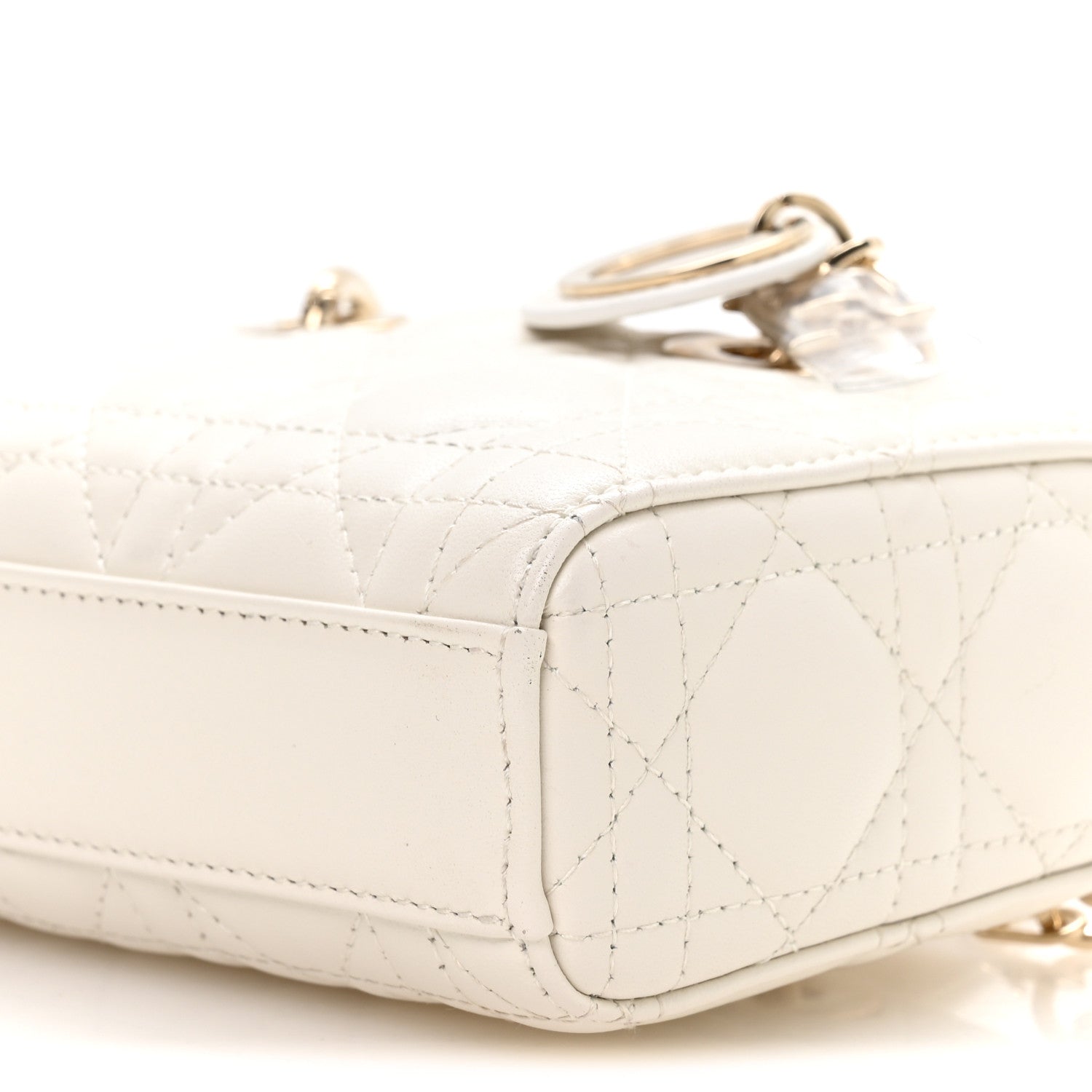 Lambskin Cannage Micro Lady D-Joy Latte
