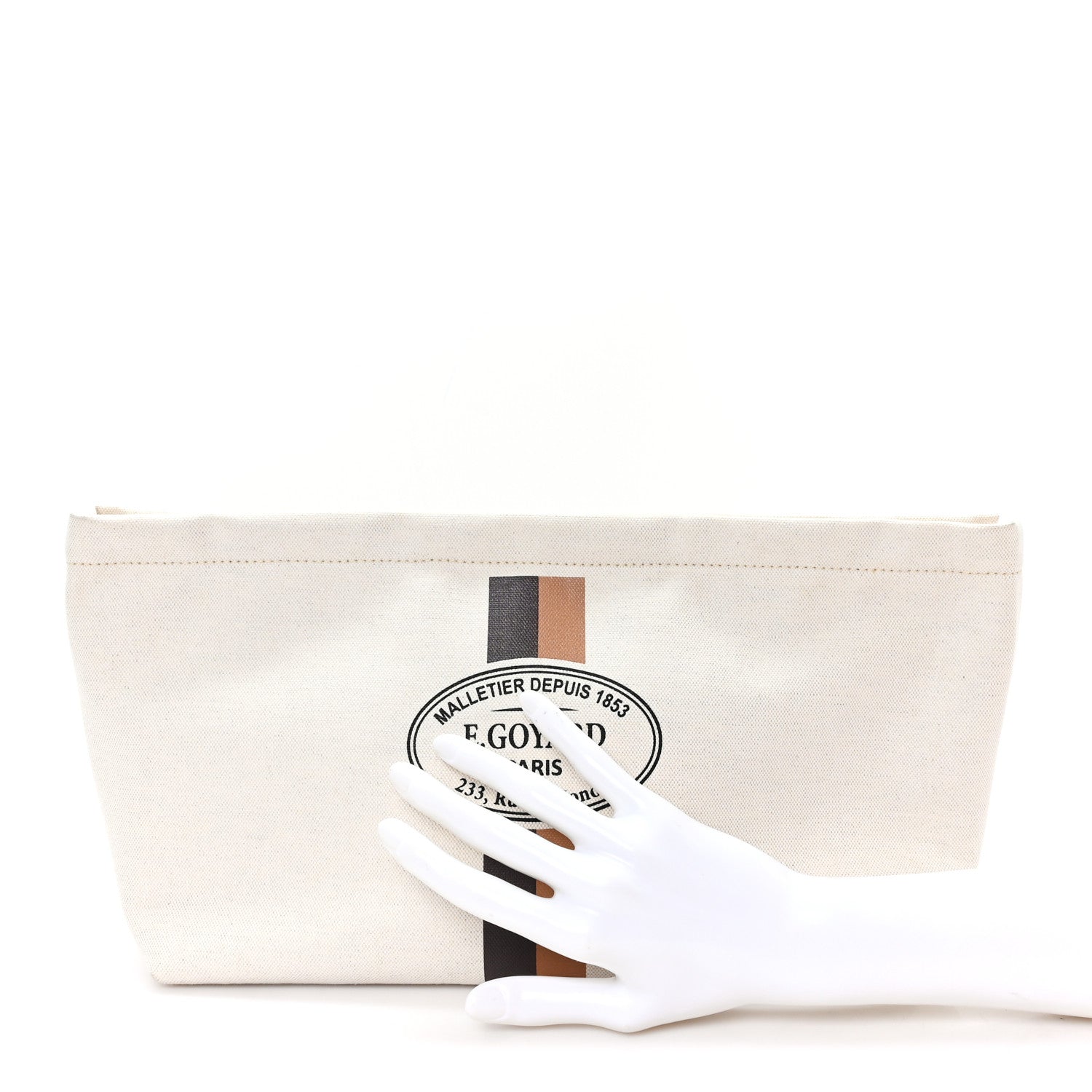 Canvas Necessaire Organizer Pouch Off White
