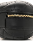 Lambskin Quilted CC Bubble Vanity Case With Chain Black