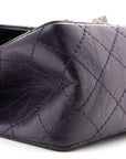 Aged Calfskin Quilted 2.55 Reissue Mini Flap Dark Purple