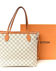 Damier Azur Neo Neverfull MM Rose Ballerine