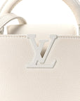 Taurillon Capucines East West Mini Optic White