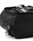 Tessuto Nylon Saffiano Medium Backpack Black
