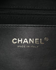 Shiny Lambskin Quilted Trendy Pockets Hobo Black