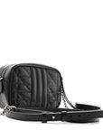Calfskin Matelasse Aria GG Marmont Chain Shoulder Bag Black