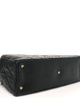 Caviar Quilted Large Bowler Black