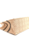 Raffia Cannage Medium Book Tote Natural