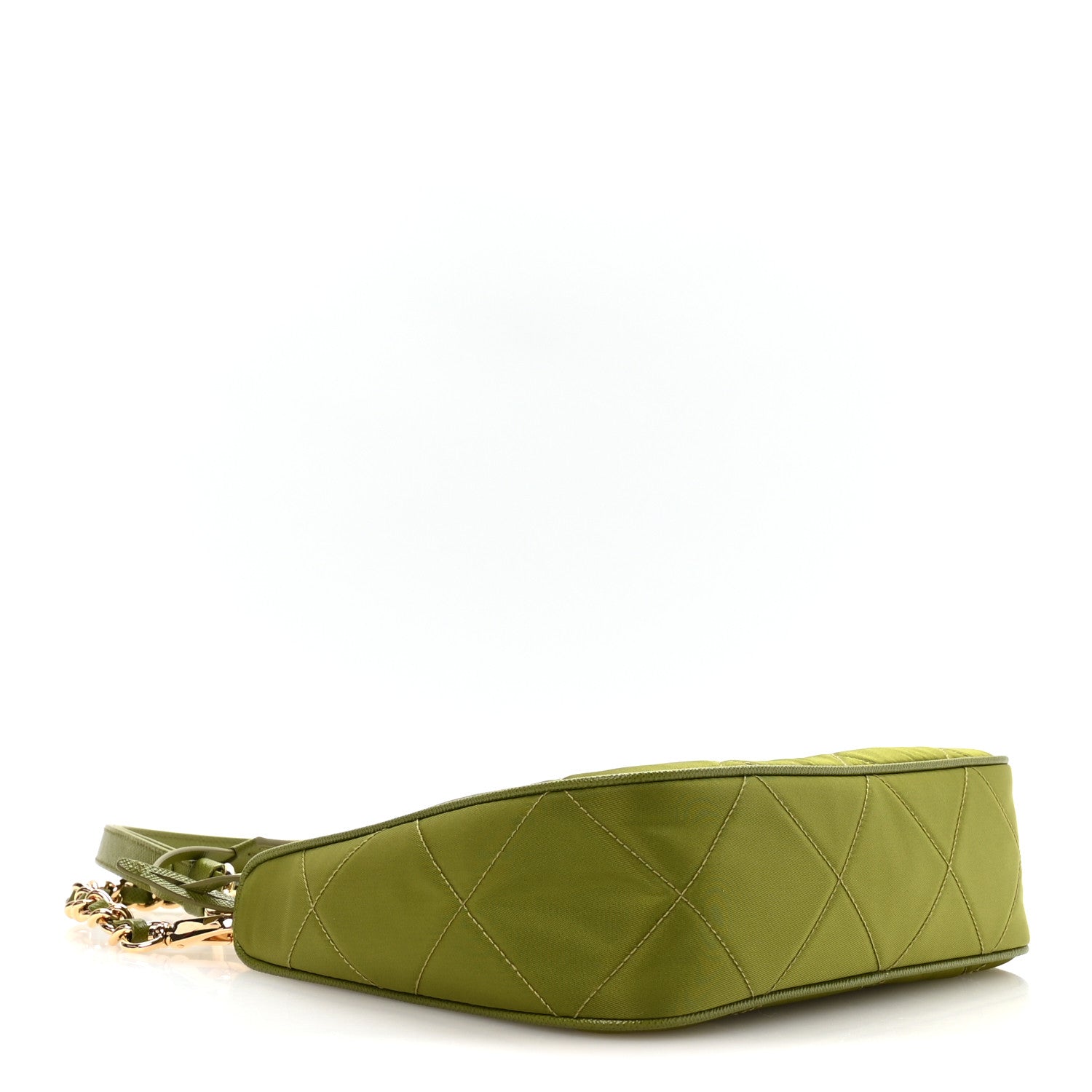 Re-Nylon Saffiano Stitched Mini Re-Edition 1995 Chaine Shoulder Bag Edera