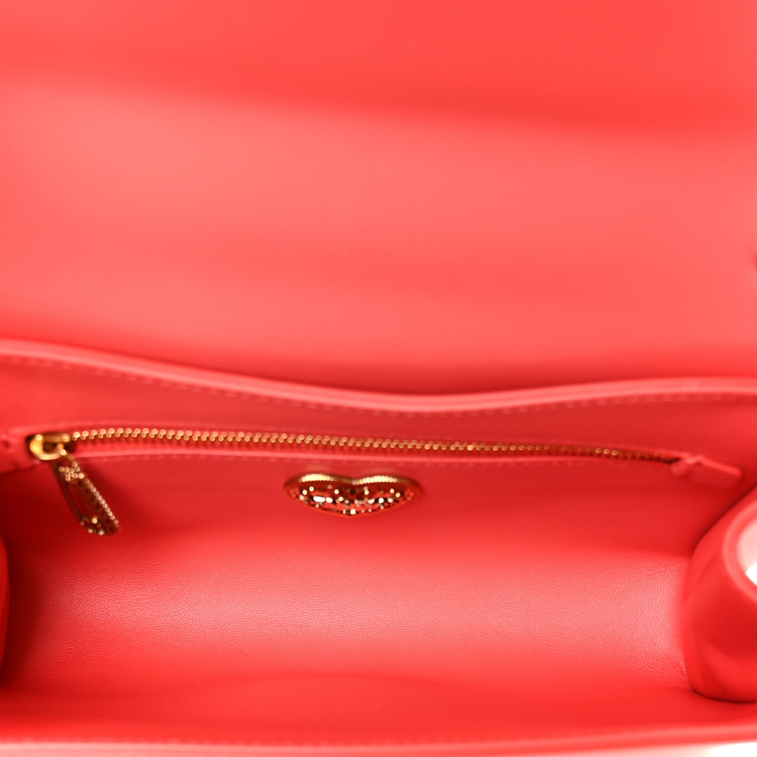 Lambskin Medium Devotion Crossbody Bag Corallo