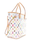 LV X TM Monogram Multicolor Neverfull MM White