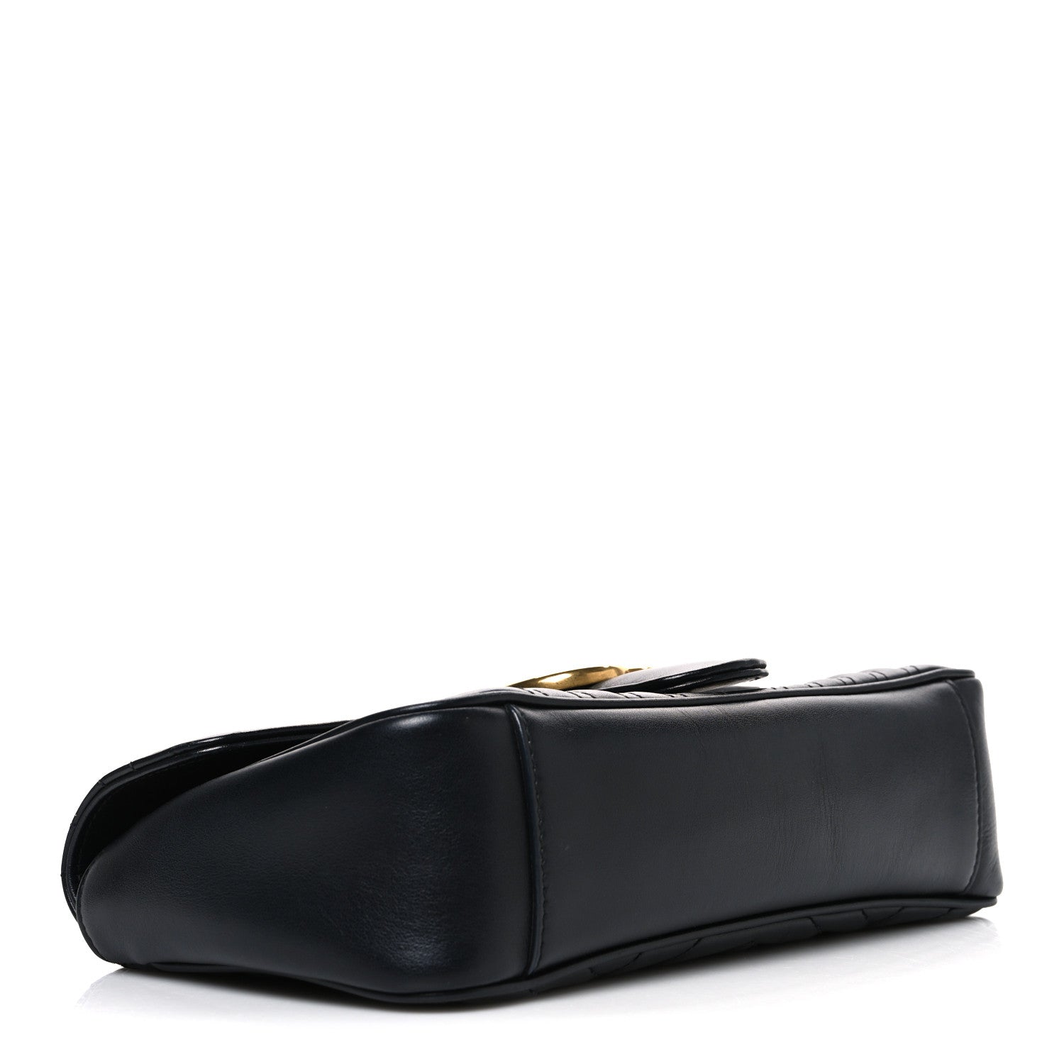Calfskin Matelasse Small GG Marmont Shoulder Bag Black