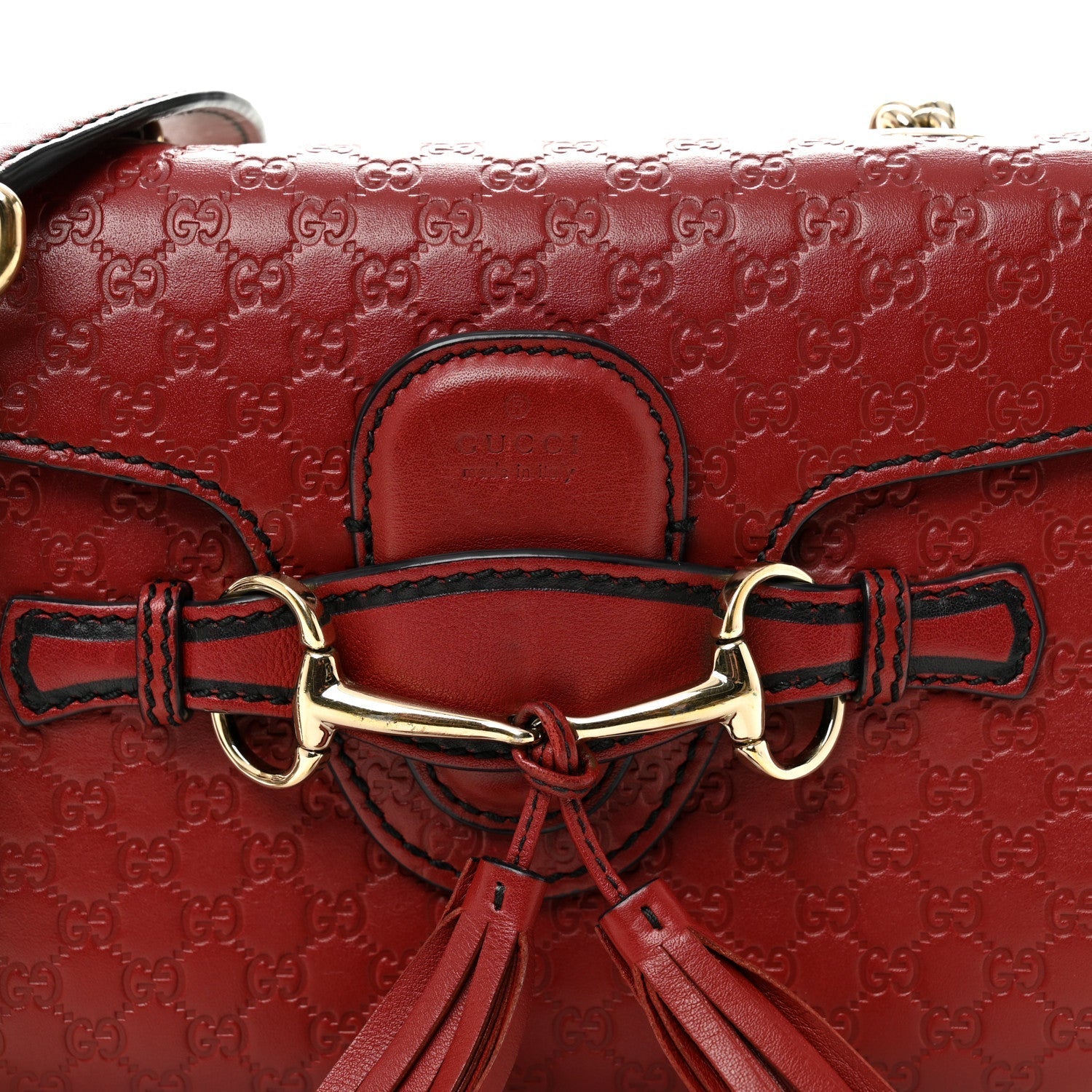 Soft MicroGCCIssima Mini Emily Chain Shoulder Bag Rosso