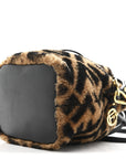 Shearling Vitello Dolce F is FNDI Macro FF 1974 Mini Mon Tresor Bucket Bag Tobacco Black