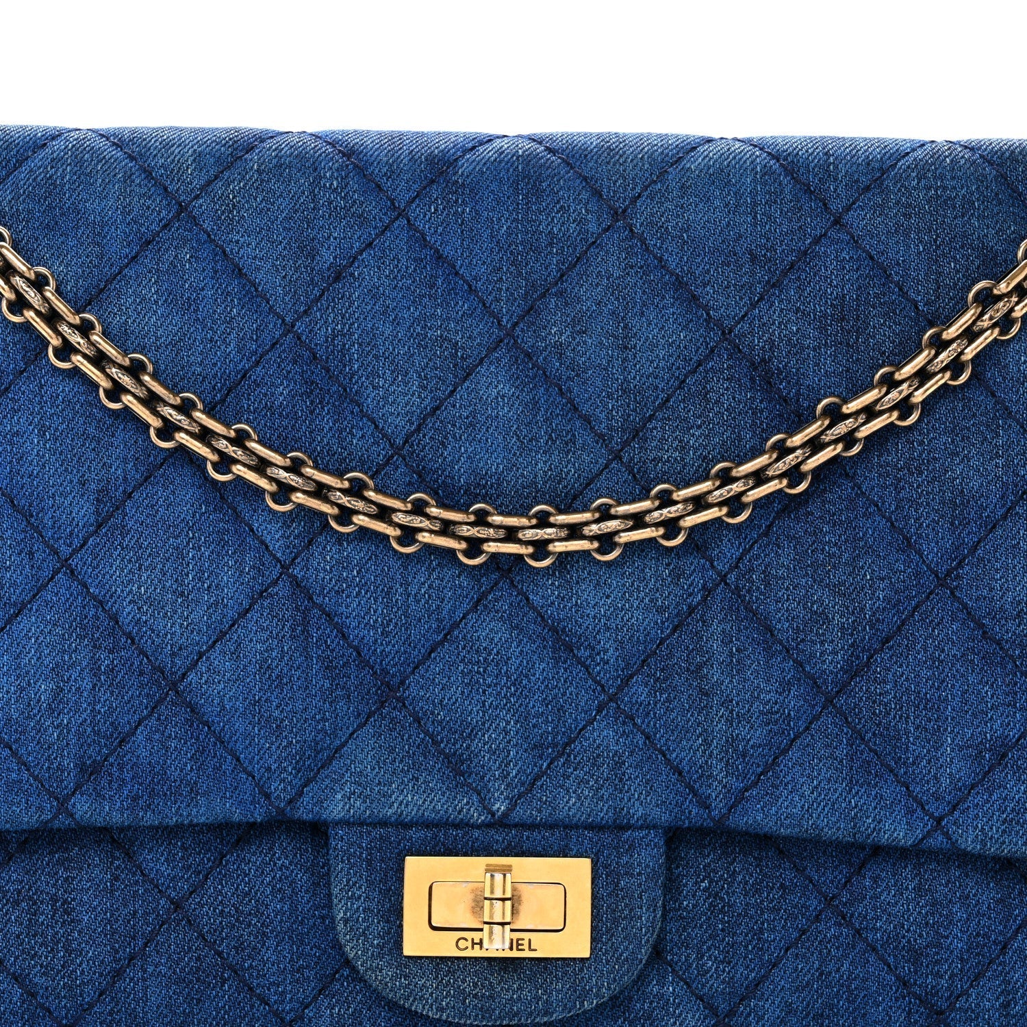 Denim Quilted 2.55 Reissue 226 Double Flap Blue