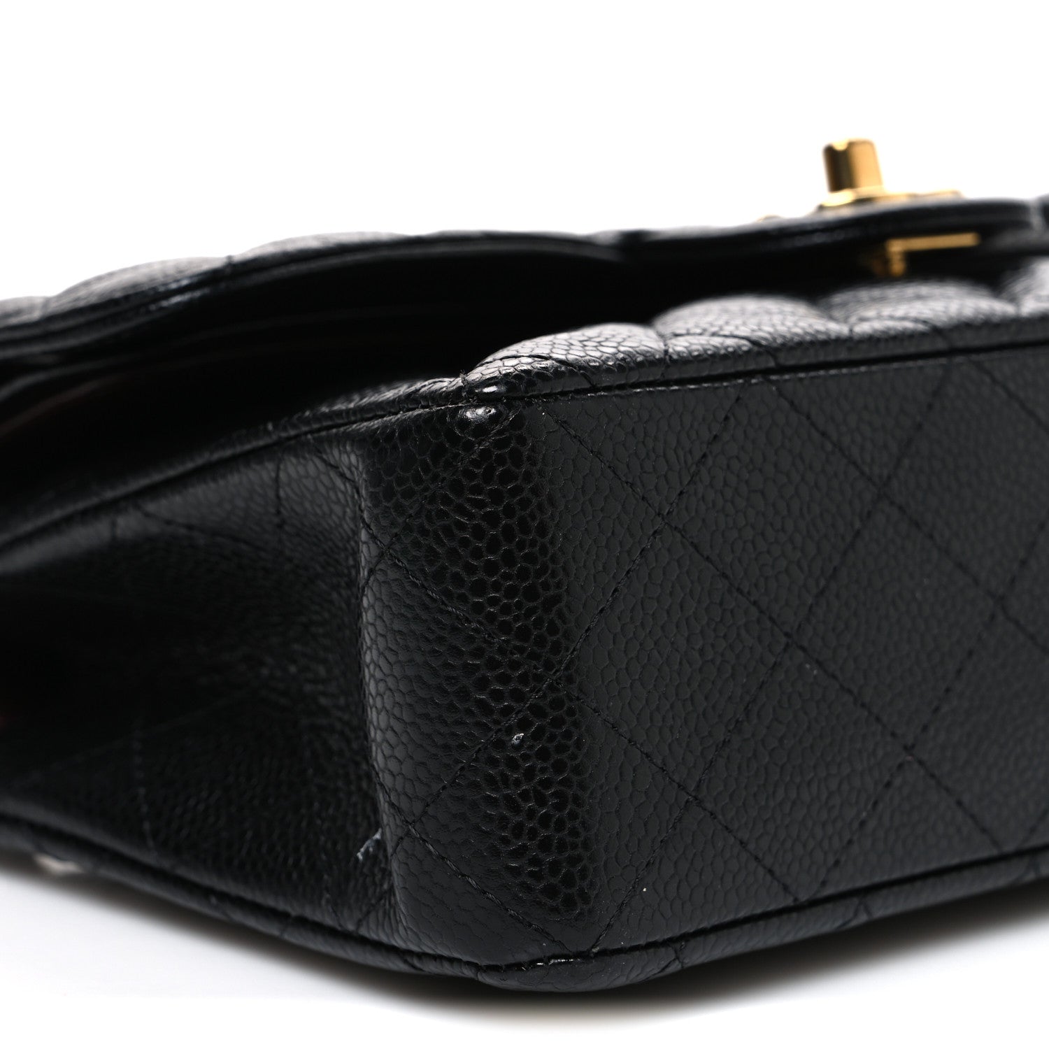 Caviar Quilted Small Double Flap Black