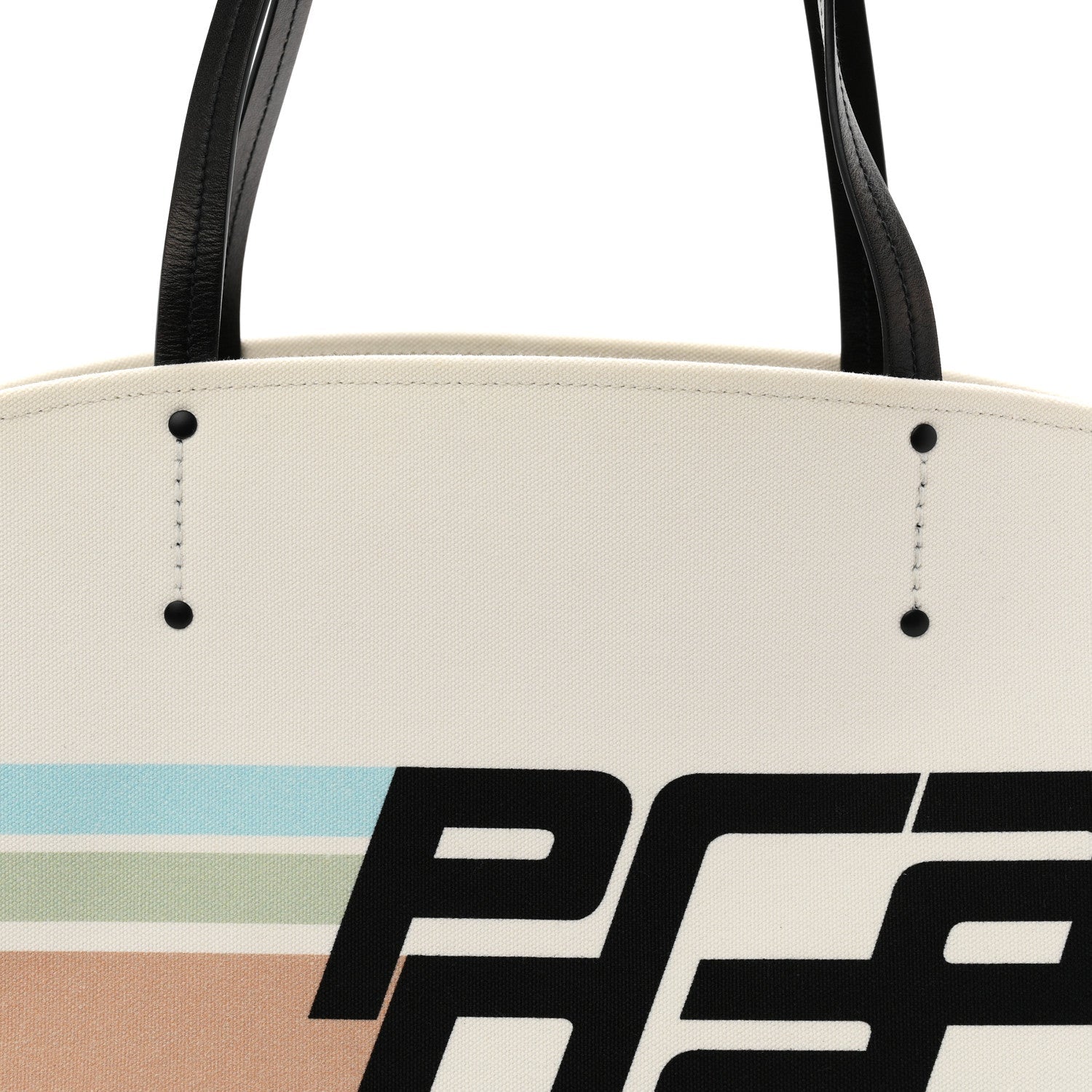 Canvas Racing Logo Tote White