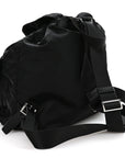 Re-Nylon Vela Saffiano Medium Backpack Black